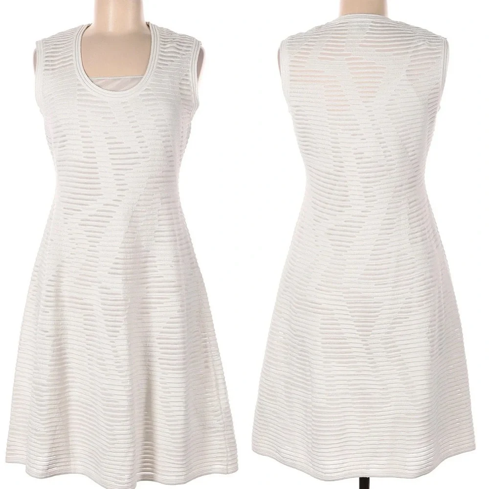 Missoni Abito sheer geometric fit and flare dress